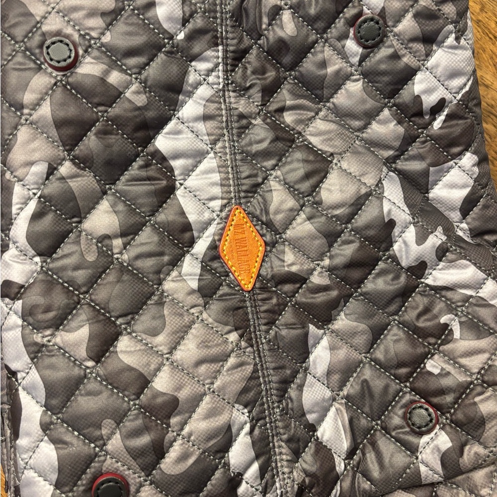MZ Wallace Metro Quilted Tote in Gray and Brown Camouflage - Picture 7 of 9